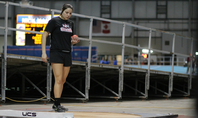 Taylor Van Valey hit a NCAA provisional mark in the women's weight throw at 53 feet, 7.5 inches.